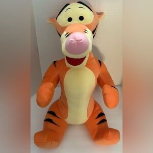 TIGGER Sitting Position Disney Store Soft Plush Stuffed Animal W/Tail Curvature